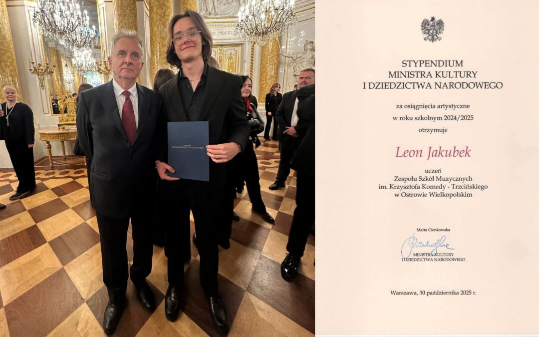 Stypendium Ministra Kultury i Dziedzictwa Narodowego dla Leona Jakubka