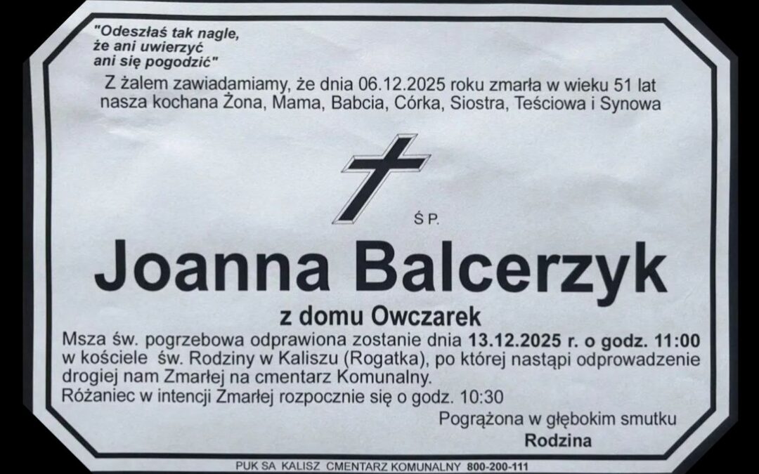 Pożegnanie pani Joanny Balcerzyk…