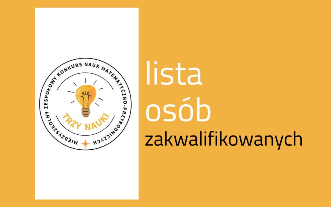 „Trzy Nauki” – pierwszy etap konkursu za nami